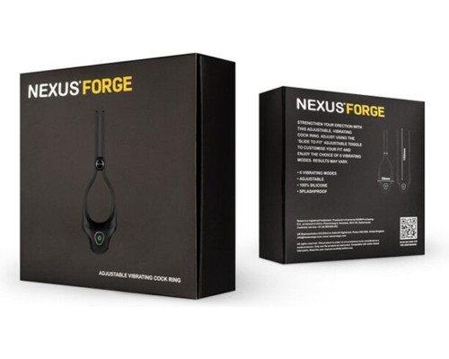 Эрекционное кольцо Nexus FORGE Vibrating Adjustable Lasso - Black