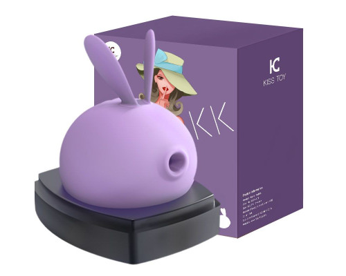 Вакуумний стимулятор з вібрацією KisToy Miss KK Purple