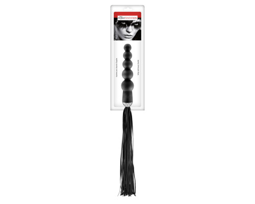 Флогер з ручкою - анальним намистом Fetish Tentation Whip with Rosary Handle