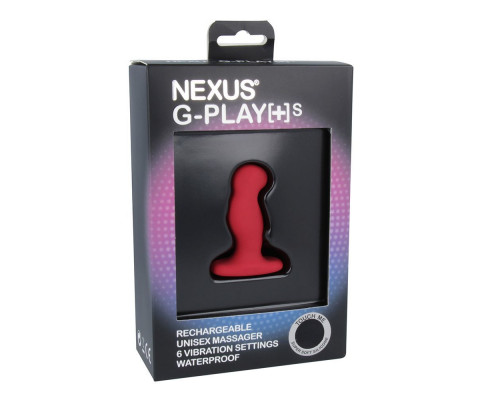 Вібромасажер простати Nexus G-Play Plus S Red, макс діаметр 2,3 см, перезаряджається