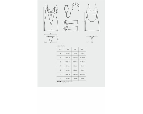Obsessive Medica dress 5 pcs costume S/M
