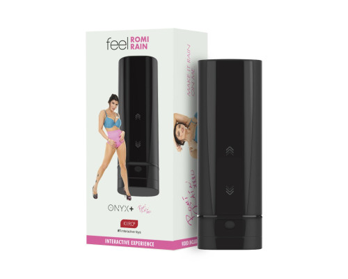 Мастурбатор Kiiroo Onyx + Romi Rain, 10 стискуючих кілець, не треба рухати, теледільдоніка