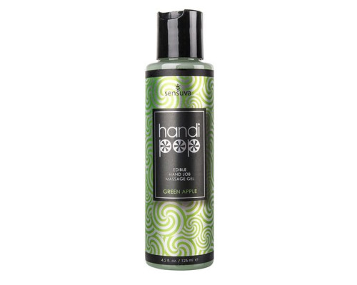Вкусный гель для изысканных мануальных и оральных ласк Sensuva - Handipop Green Apple (125 мл)