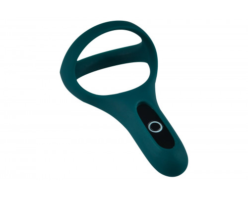 Двойное эрекционное кольцо Fun Town Rise Turquoise, управление со смартфона