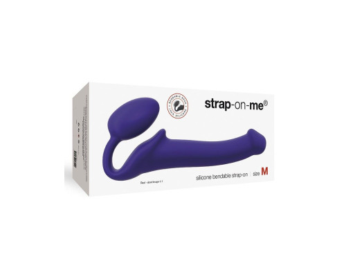 Безремневой страпон Strap-On-Me Violet M, полностью регулируемый, диаметр 3,3см