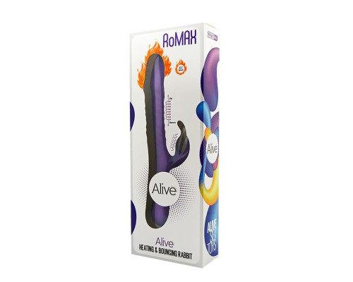 Вібратор кролик з підігрівом і ротацією Alive RoMAX Purple