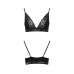 Еластичний топ з мереживом Passion PS001 TOP black, size S