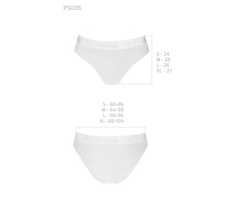 Трусики з прозорою вставкою Passion PS006 PANTIES white, size S