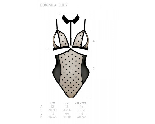 Боди DOMINICA BODY black XXL/XXXL - Passion