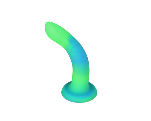 Фалоімітатор, що світиться у темряві, ADDICTION - Rave - 8" Glow in the Dark Dildo - Blue Green