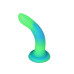 Фалоімітатор, що світиться у темряві, ADDICTION - Rave - 8" Glow in the Dark Dildo - Blue Green