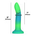 Фалоімітатор, що світиться у темряві, ADDICTION - Rave - 8" Glow in the Dark Dildo - Blue Green