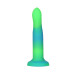 Фалоімітатор, що світиться у темряві, ADDICTION - Rave - 8" Glow in the Dark Dildo - Blue Green