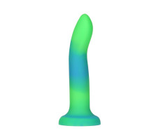 Фалоімітатор, що світиться у темряві, ADDICTION - Rave - 8" Glow in the Dark Dildo - Blue Green