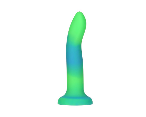Фалоімітатор, що світиться у темряві, ADDICTION - Rave - 8" Glow in the Dark Dildo - Blue Green