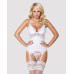 Obsessive 810-COR-2 corset & thong white L/XL