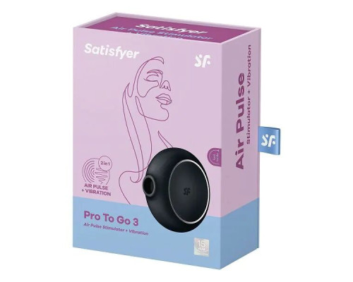 Вакуумний стимулятор Satisfyer Pro To Go 3 Black