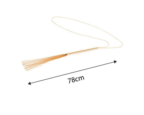 Ланцюжок батіг на шию Bijoux Indiscrets MAGNIFIQUE Necklace Whip - Gold, прикраса для тіла