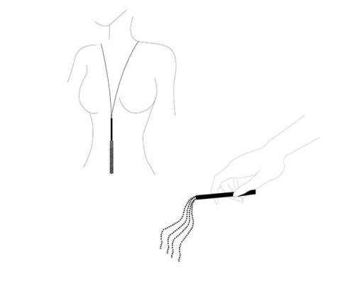 Ланцюжок батіг на шию Bijoux Indiscrets MAGNIFIQUE Necklace Whip - Gold, прикраса для тіла