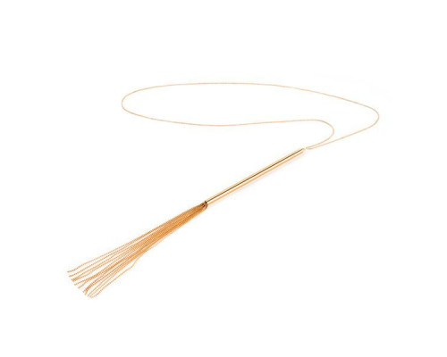 Ланцюжок батіг на шию Bijoux Indiscrets MAGNIFIQUE Necklace Whip - Gold, прикраса для тіла