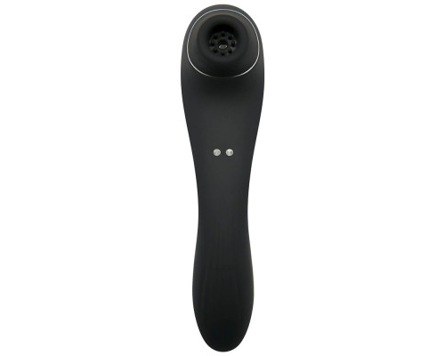 Вібратор і вакуумний стимулятор Alive Midnight Quiver Black - іграшка 2 в 1