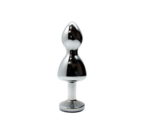 Анальна пробка Wooomy Lollypop Double Ball Metal Plug Blue S