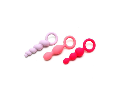 Набор анальных игрушек Satisfyer Plugs colored (set of 3) - Booty Call, макс. диаметр 3см
