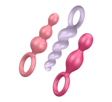 Набор анальных игрушек Satisfyer Plugs colored (set of 3) - Booty Call, макс. диаметр 3см