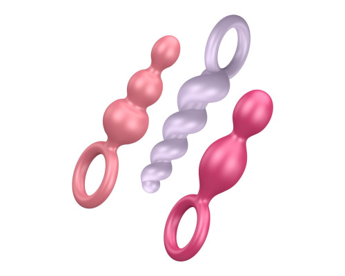 Набор анальных игрушек Satisfyer Plugs colored (set of 3) - Booty Call, макс. диаметр 3см