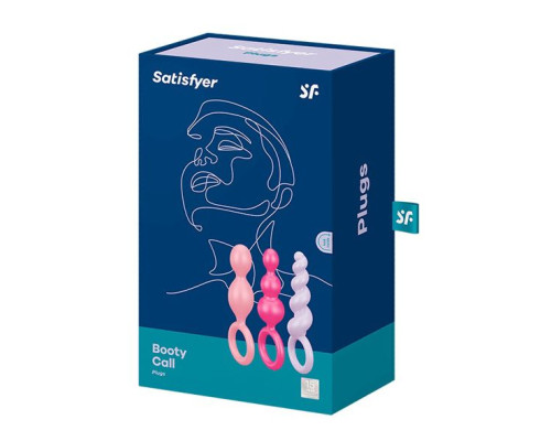 Набор анальных игрушек Satisfyer Plugs colored (set of 3) - Booty Call, макс. диаметр 3см