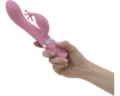 Розкішний вібратор-кролик Pillow Talk - Kinky Pink з кристалом Сваровські, потужний