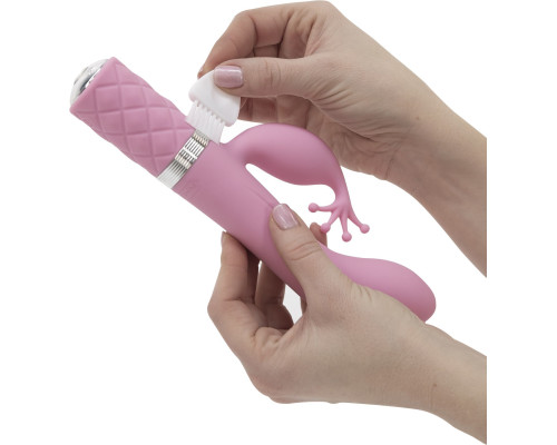 Розкішний вібратор-кролик Pillow Talk - Kinky Pink з кристалом Сваровські, потужний