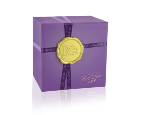 Вібратор-серце Rianne S: Heart Vibe Purple, 10 режимів роботи, медичний силікон, подарункова упаковк