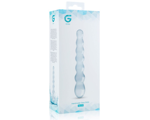 Скляний ділдо у вигляді намистин Gildo Glass Dildo No. 19