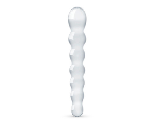 Скляний ділдо у вигляді намистин Gildo Glass Dildo No. 19