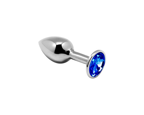 Металева анальна пробка з кристалом Alive Mini Metal Butt Plug Blue S