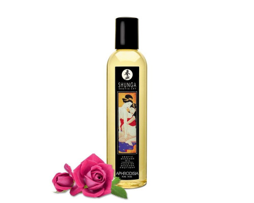 Масажна олія Shunga Aphrodisia – Roses (250 мл) натуральна зволожувальна