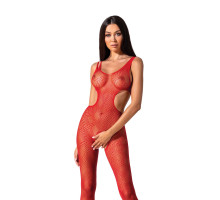 Эротический бодистокинг с рисунком Passion BS085 red