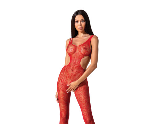Эротический бодистокинг с рисунком Passion BS085 red