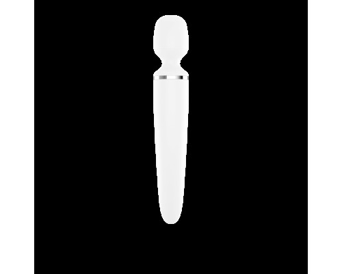 Вібромасажер Satisfyer Wand-er Woman (White/Chrome), водонепроникний, потужний, розмір XXL