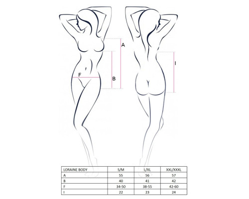 Боді LORAINE BODY red L/XL - Passion Exclusive