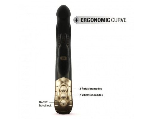Вібратор-кролик Dorcel Baby Rabbit Gold 2.0 з перловим масажем і голівкою, що обертається