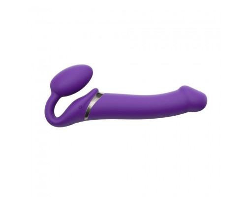 Безремневий страпон з вібрацією Strap-On-Me Vibrating Violet L (м'ята упаковка)