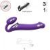 Безремневий страпон з вібрацією Strap-On-Me Vibrating Violet L (м'ята упаковка)