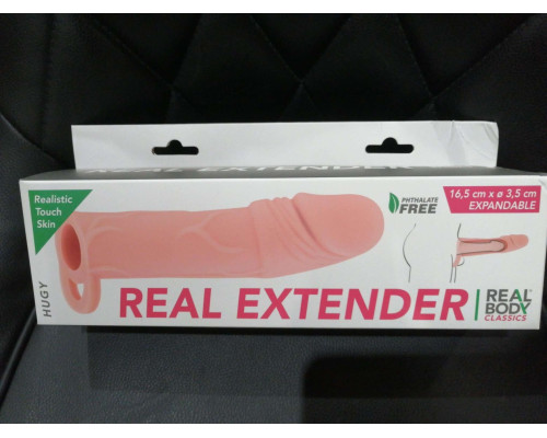 Насадка на член Real Body — Real Extender HUGY (м'ята упаковка)