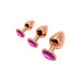 Анальна пробка Wooomy Tralalo Rose Gold Metal Plug MAGENTA M