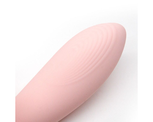 Вакуумний вібратор Kistoy Tina Mini Light Pink, вагінально-кліторальний