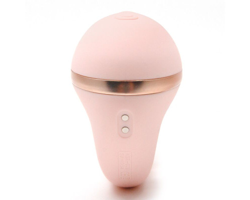 Вакуумний вібратор Kistoy Tina Mini Light Pink, вагінально-кліторальний
