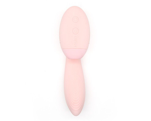 Вакуумний вібратор Kistoy Tina Mini Light Pink, вагінально-кліторальний