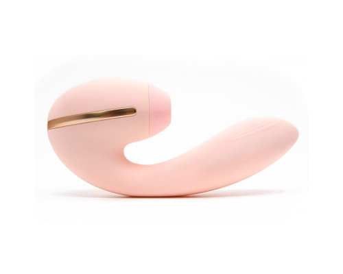 Вакуумний вібратор Kistoy Tina Mini Light Pink, вагінально-кліторальний